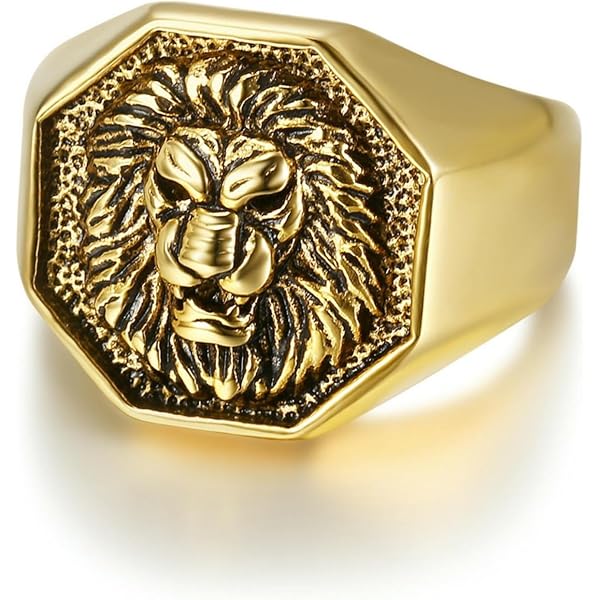 Anello Testa Leone Vichingo Norreno Anello Uomo Testa Di Leone - Design
