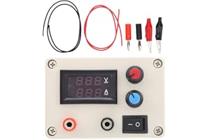 VINGVO Fuente de alimentación de CC Ajustable, regulador de Potencia Ajustable Fuente de alimentación de 5 A Fuentes de alimentación de Laboratorio para PC para Laboratorio para el hogar