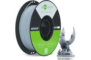 Creality Soleyin - Filamento ultra PLA 1,75 mm, filamento per stampante 3D, 1 kg, alta velocità 30-300 mm/s, precisione ± 0,02 mm, per stampante 3D Creality Ender K1 K2, serie FDM, grigio opaco