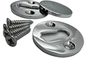 Aretro Key Hole Cover & Plate, Escutcheon, Door Lock Accessories Choice of Brass, Chrome, Stain Nickel Stainless Steel Effect (Chrome)