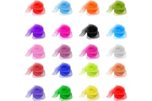 FINDIR 20 Farben Bunte Jongliertücher Chiffontücher Kinder Tanztücher Tanz Tücher Gymnastiktücher Seidentücher Square Jonglier Schals für Babys Kindergarten Kindershow Aktivitäten Zubehör 60 x 60 cm