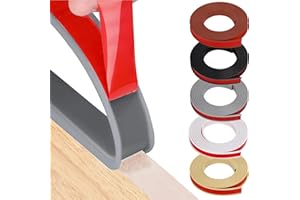 HeiPen U-Shape Furniture Edge Banding, 3m*15mm TPE Self Adhesive Rubber Edge Trim, Flexible Edge Protector for Wood Veneer Cabinet Repair Furniture Restoration (Grey, 3m*15mm)