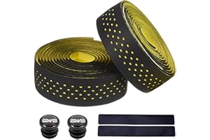 PLATTBK Bike Handlebar Tape Breathable Non-Slip Road Bike Bar Tapes Shock-Absorbent Bicycle Handlebar Tape,Yellow
