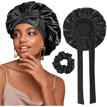 Wimnkuv Satin-Schlafhauben Für Kinder – 4er Set, Weich, Mit Elastischem Band, Mehrfarbig