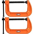 GIZMO C-Clamp, C Clamps Set, Heavy Duty G-Clamp With Chrome Plated Screw Pack of 2 (2 Inch)