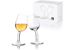 FunX Set di 6 bicchieri da liquore obliqui da 4 cl. come divertente idea regalo per uomini e donne per compleanno, Natale o matrimonio