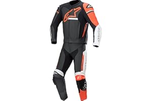 Alpinestars Gp Force Phantom Leather Suit 2 Pièces Noir/Blanc/Gris Métallisé Pantalon Homme