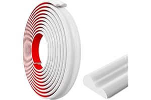 Inscrip Modanature decorative autoadesive, per soffitto in stucco, autoadesive, per decorare la casa e la protezione della parete (bianco 22 mm (W) 6 m (L)