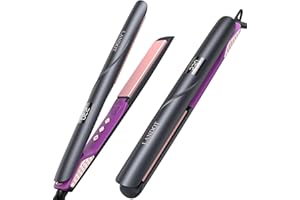 Planchas Del Pelo Profesional Cerámica: LANDOT Alisador y Rizador 2 en 1 - Plancha de Pelo Placas Flotantes Extralargas para Alisar Rizar y Crear Ondas - 120-230℃ Temperatura Ajustable Digital