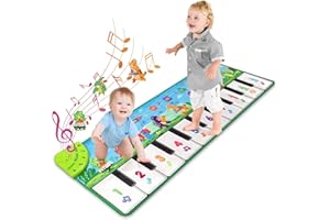 Allaugh Piano Tappeto Musicale, Tappeto Danza con con 5 modalità di 8 Strumenti, Pianoforte da Ballo Giocattoli Educativo Regali Compleanno Natale per Bambini di 3+ Anni
