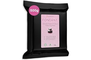 ‎GOODBAKE GoodBake Fondant schwarz 500g – Rollfondant für Torten, Kuchen & Cupcakes, Tortendeko essbar zum Eindecken & Modellieren von Figuren – vegan, palmölfrei, glutenfrei, laktosefrei