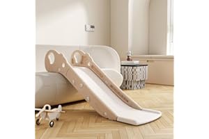 ARKYOMI Sofa Slide, Kids Slide, Mini Climbing Slide for Bed or Couch, Indoor & Outdoor Play Equipment for Boys and Girls(Khaki)