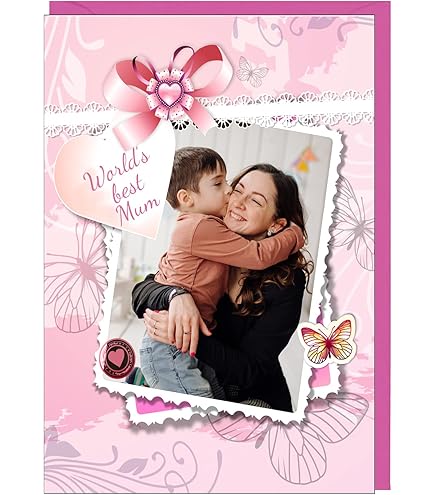 Buy Personalised Birthday Card - Spring Flowers And Birds, Mum For GBP - View #4