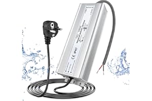LIGHTINGWILL LED Trafo 12V 150W IP67, Outdoor Wasserdicht Transformator mit Stecker, LED Netzteil Treiber 230V auf DC 12 Volt Adapter, LED Driver Außen für LED-Streifen Lampen Strahler Lichtbänder