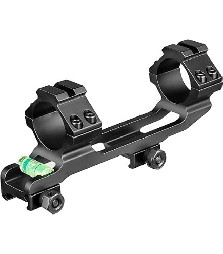 Support Lunette Double Anneau + Niveau à Bulle – Picatinny 11 Mm – 25.4/30 Mm – Alliage Aluminium Tactique