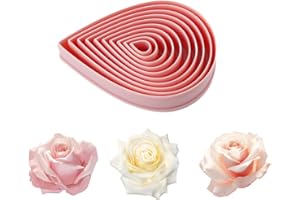 ROSYLEVE 10 Pezzi Cookie Cutter Goccia Cookie Cutter Petali di Rosa Cookie Cutter Cookie Cutter Plastica Fiore Biscotto Cutter Fiori Fiore Cutter per Torta Pane Facendo Biscotti