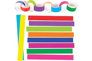 Baker Ross EX634 Coloured Paper Chains (Pack of 300), Assorted, 20cm x 2cm