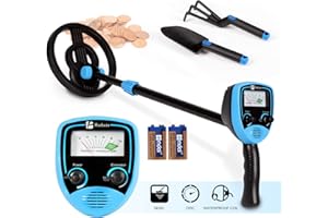 Hello-5ive Metalldetektor für Kinder, Outdoor-Spielzeug für Kinder, Metalldetektor mit wasserdichter Suchspule, einstellbarer SENS-DISC-Modus, leichtes Design für die Schatzsuche, hohe Empfindlichkeit