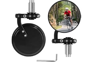 CORPOWER Lenkerendenspiegel Motorrad, Motorrad Spiegel 2 Stück Universal Motorrad Runde Rückspiegel, 360° Drehbar, 7/8" 22mm Seitenspiegel Kompatibal mit Scooter Roller ATV MT07 MT09 Z750 Cb125R Z900