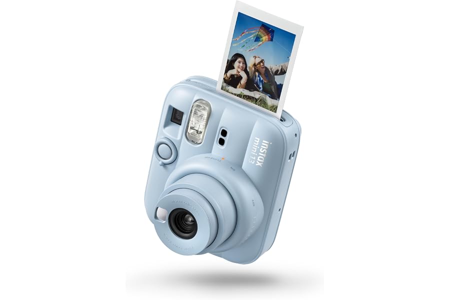 FUJIFILM instax mini 13™ Sofortbildkamera für Erwachsene | Kamera mit Sofortdruck für farbige Erinnerungen zum Anfassen – Selfiespiegel, Nahaufnahmemodus & automatische Belichtung | Frost Blue