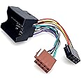 JZK Car ISO Radio Adapter Connector, 16 Pin Car Stereo Wire Harness ISO Adapter for VW Golf BMW Ford C-Max Transit Kuga