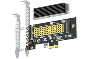 GLOTRENDS PA09-X1-HS Adaptador M.2 NVMe a PCIe X1 con disipador térmico M.2 para SSD M.2 NVMe 2230/2242/2260/2280, instalación PCIe X1