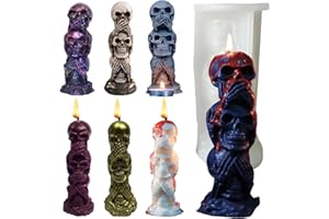 JDH SILICONE Poupées d'horreur 3D, moules à bougies, Halloween, poupée maudite, moules à bougies en silicone pour la fabrication de bougies, bricolage, résine époxy, aromathérapie faite à la main, plâtre de