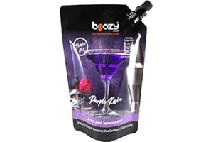 BOOZY.CO.UK LET THE DRINKS COME TO YOU Boozy Pre Mixed Cocktails, Purple Rain, 21% ABV, 500ml, 7-8 Servings, Just Add Lemonade, Premium Ready Mixed Cocktail