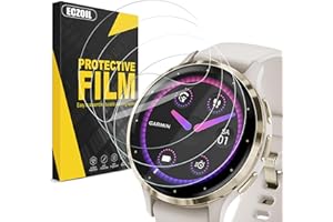ECZOIL - Protector de pantalla de 4 piezas para Garmin Venu 3s, sin burbujas, antiarañazos de alta definición, transparente suave TPU película protectora ultra delgada