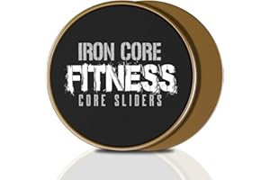 Iron Core Fitness 2 dischi scorrevoli a doppio lato, per allenamento totale del corpo, da usare su tutte le superfici.