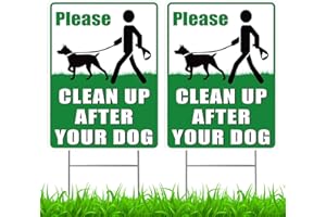 LIUQOBN 2Pcs No Dog Fouling Signs,Stop Dogs Pooping In Garden(22 * 30cm/8.6 * 11.8in) Windproof Rainproof Essential For Homes And Parks