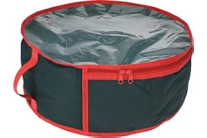 MIJOMA pudełko do przechowywania, pudełko do sortowania, torba bożonarodzeniowa na wieńce bożonarodzeniowe, wieniec adwentowy, ozdoby bożonarodzeniowe (Ø 65 x 16 cm, do wieńców)