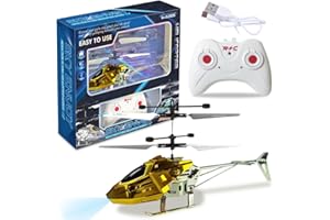 HATFRYF Remote Control Helicopter for Kids, RC Flying Toy, Altitude RC Helicopters, One Key Take Off/Landing, Easy to Fly Indoor/Outdoor RC Helicopter, Gifts Toys for Kids Beginners 8+ Accessory (Yellow)