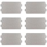 Fousenuk Pack of 6 Mica Plates, Waveguide Cover, Mica Plates, 6.4 x 11.7 cm, Microwave Oven Mica Plate, Sheet Replacement Rep
