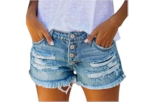 GENÉRICO Pantalones Cortos Mujer Jeans De Verano Cintura Alta Shorts Vaquero Bolsillo Vintage Ligero Ropa Adolescente Mujer Playa Original Gimnasio Pantalones Vaqueros Rotos