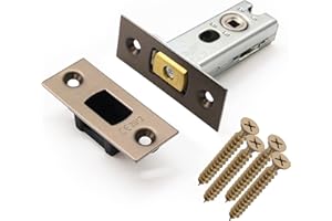 EAI Tubular Deadbolt for Bathroom | 76mm Case 57mm Backset | Antique Brass