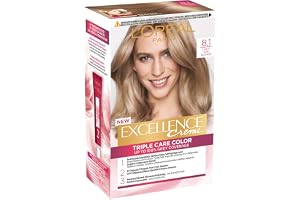 L'Oréal Paris, permanent hårfärg, EXCELLENCE Color Cream Kit i nyansen 8.1 Light Ash Blonde