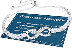 BOCHOI Regalo Gioielli Donna, Bracciale Mamma Fidanzata Moglie Figlia, Regalo con Pietre di Cristallo Regali di Natale Regalo di Compleanno Anniversario, Regalo per Lei