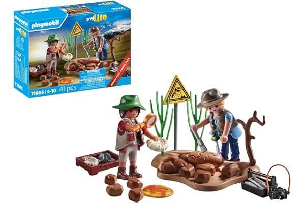 CHERCHEURS +FOSSILES DE DINOS PLAYMOBIL PLL71805