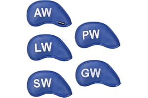 Andux 5Pack PU Golf Wedge Irons Club Head Covers NO. on both Sides with Hook & Loop Closure MT/S20