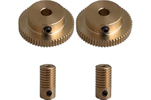 CNBTR Ottone 1:60 Worm Gear Shaft 0,3 cm Riduttore 0,5 Modulus 60T Ruota ingranaggi confezione da 4