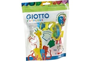 GIOTTO Patplume Modelling Clay Cutters, 16 Assorted Shapes, For Children, Parties and Schools