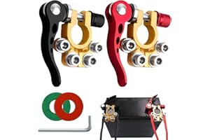 AFHGDJR 2 Stücke Batterieklemmen 12v Polklemme,Batterieklemmen,Polklemmen Autobatterie 12v,Batteriepolklemmen,Batteriepolklemmen 12v,Batterie Klemmen für Autobatterie 12v,Geeignet für Autos, LKWs, Züge.