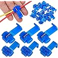 60 Pcs Electrical Wire Connectors Solderless Wire Connectors 18-14 AWG Quick Splice Wire Connectors Snap Electrical Wire Connector Cold Pressed Insulated Wire Crimp Connectors