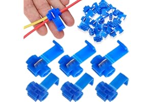 SALBSEVER 60 Pcs Electrical Wire Connectors Solderless Wire Connectors 18-14 AWG Quick Splice Wire Connectors Snap Electrical Wire Connector Cold Pressed Insulated Wire Crimp Connectors