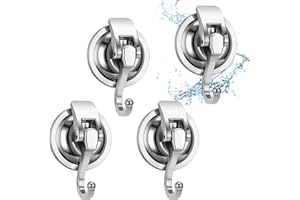 OMLALAYI 4 Piezas Gancho Ventosa,Ventosas con Gancho,Colgador Pared,Colgadores Adhesivos Resistentes,Ganchos Adhesivos Para Pared,Súper Fuerte Baño Ventosa,para Colgar Toallas Cocina Baño Ducha Puerta
