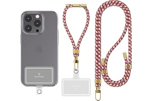 Sinjimoru - Correa Universal para teléfono móvil (2 Unidades) - Ajustable - Mezcla de Tonos Vino