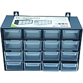 Acan Tradineur - Clasificador Modular de Pared - Fabricado en Plástico - 16 Compartimentos - Almacenamiento de Herramientas,T