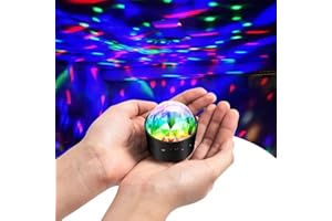 OKULEYA Boule Disco USB Lumiere Disco - Portable 3W RGB Couleurs LED Lampe de Scène Disco Éclairage de Discothèque Fête Éclairage s'Applique pour DJ, Club, Maison, Voiture, Bureau, Terrain de Camping