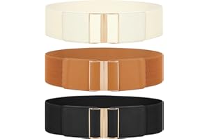 WERFORU Women Elastic Belt for Dresses Vintage Stretchy Wide Waist Belt